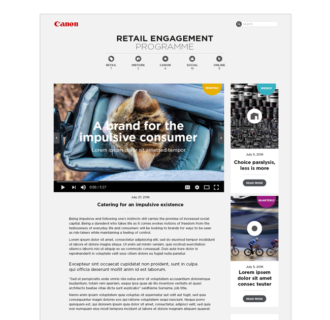 Canon – Thought Leadership Programme